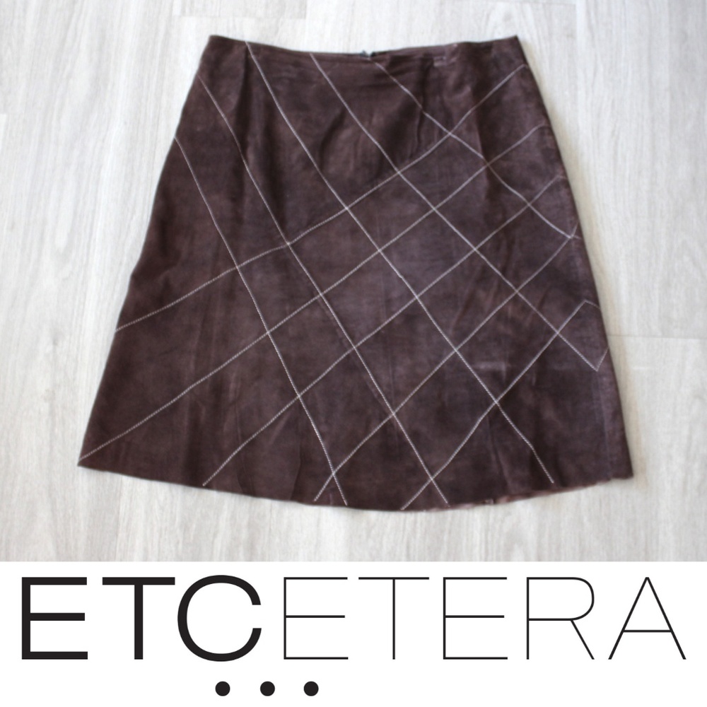 [Etcetera] Brown Suede Skirt Size 10